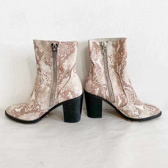 Dolce Vita Samie Snakeskin Leather Bootie 6.5 - Picture 3 of 13